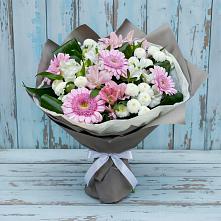 Букет цветов из:  Герберы, Альстромерии и Хризантемы в Нарышкино