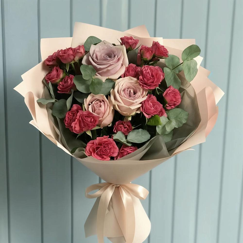 Букет цветов из: Гвоздики и Розы в Нарышкино