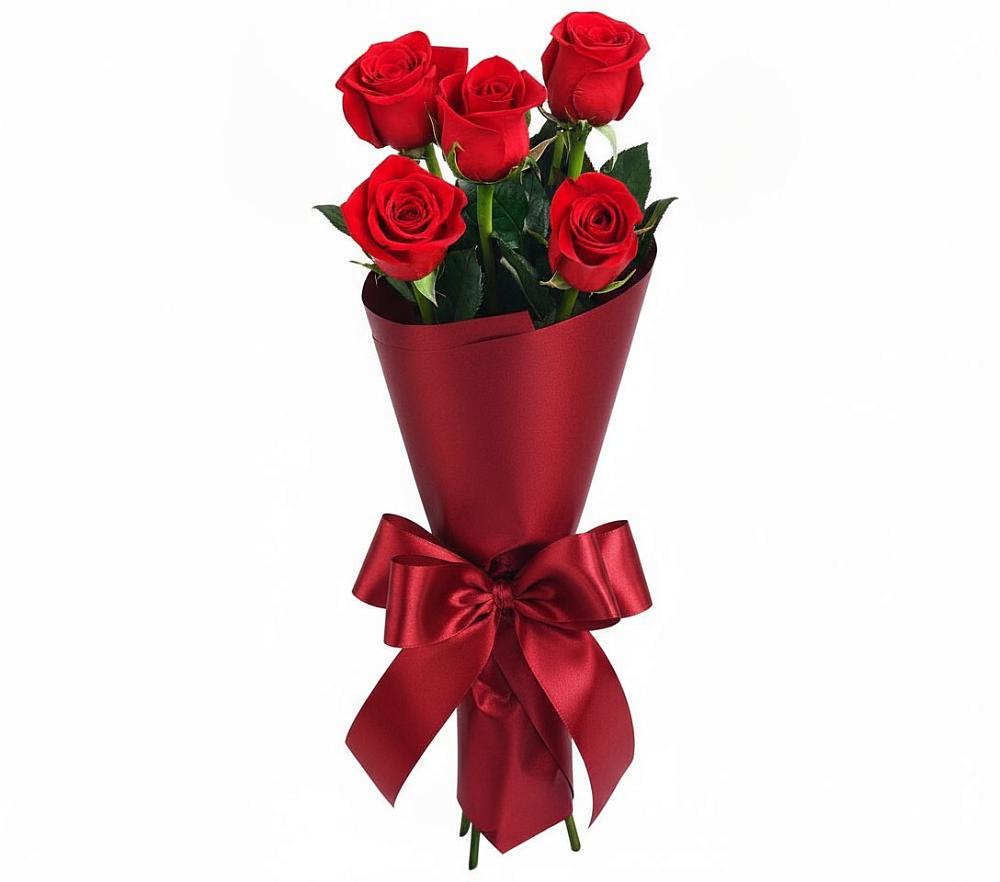 Букет 5 Красных роз Эдлесс Лав в Нарышкино