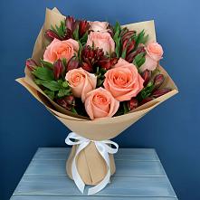 Букет цветов из:  Розы и Альстромерии в Нарышкино