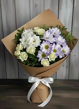 Букет цветов из:  Хризантемы и Розы #REPLACE_PRED# Нарышкино