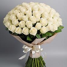 Букет 101 беля роза Белоснежка в Нарышкино