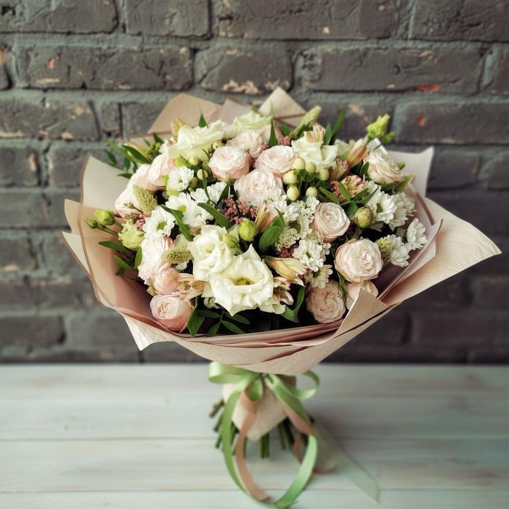 Букет цветов из: Альстромерии, Розы и Хризантемы в Нарышкино