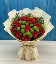 Букет цветов из:  Розы и Хризантемы #REPLACE_PRED# Нарышкино