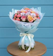 Букет цветов из:  Хризантемы и Розы в Нарышкино