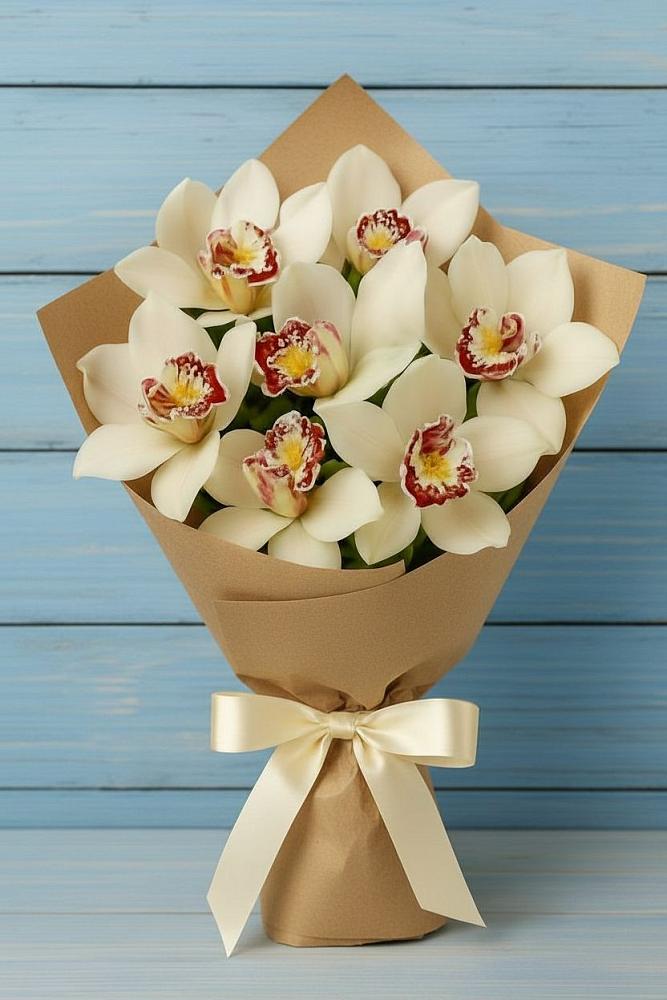 Букет цветов из: Орхидеи и Розы в Нарышкино