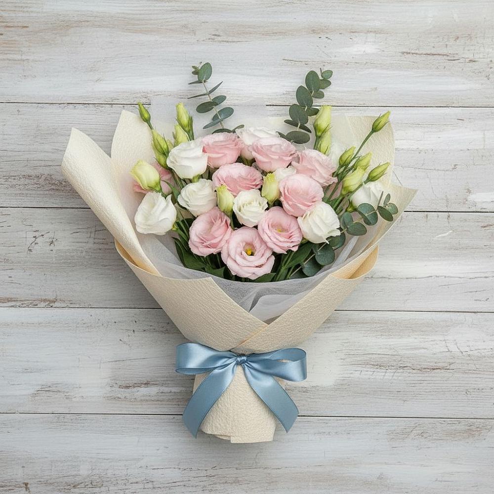 Букет цветов из: Лизиантусы в Нарышкино